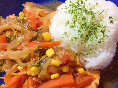 簡単★チキンと野菜たっぷりの柔らかトマトソース煮込